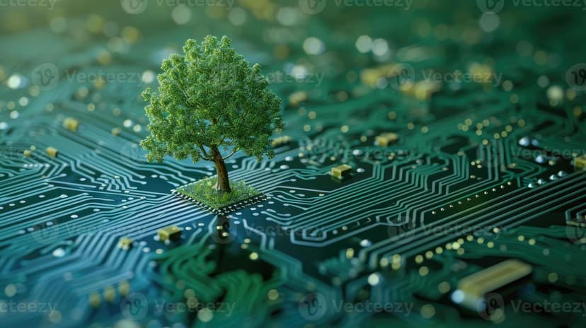 Green computing illustration